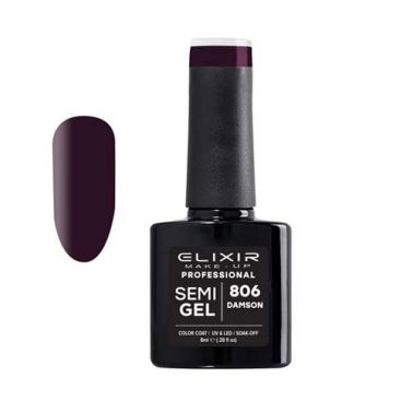 Esmalte Permanente De Uñas Elixir Semi Gel Nº 806 Damson-sorci