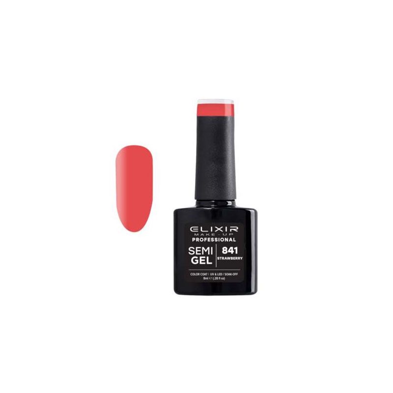 Esmalte Permanente De Uñas Elixir Semi Gel Nº 841 Strawberry-Sorci