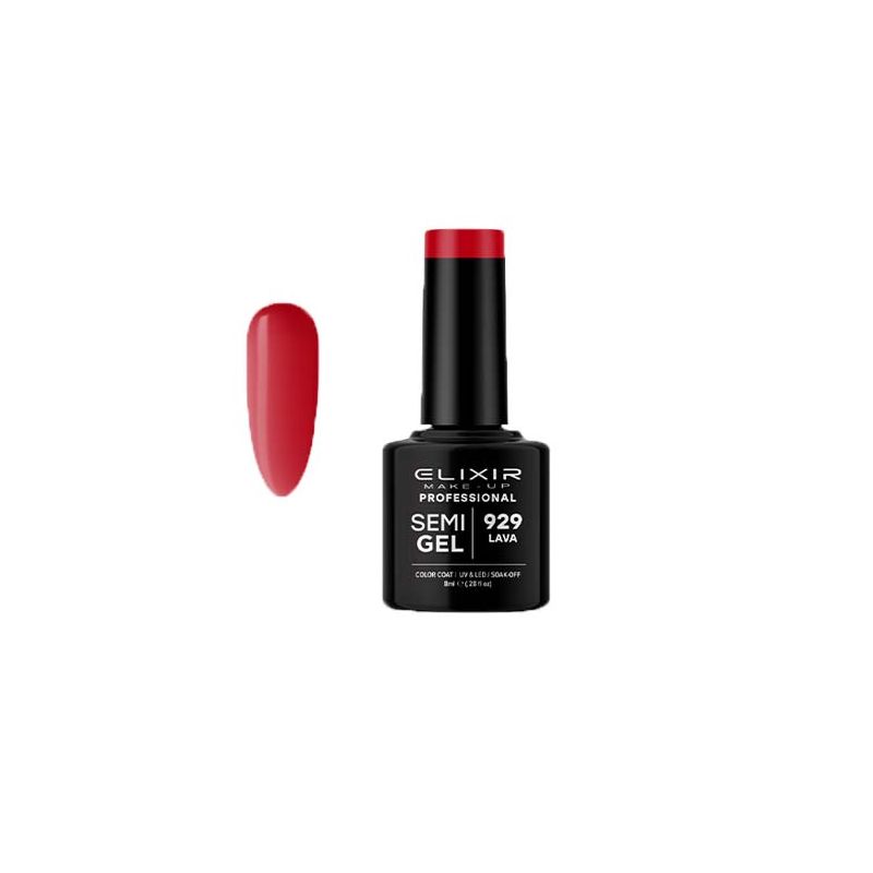 Esmalte Permanente De Uñas Elixir Semi Gel Nº 929 Lava -sorci