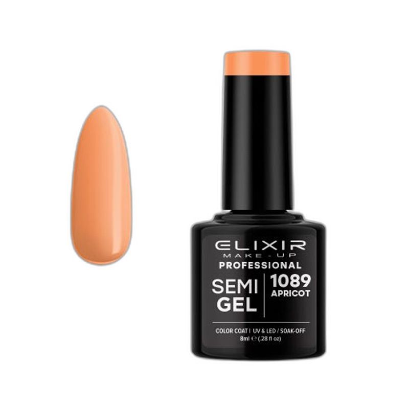 Esmalte Permanente De Uñas Elixir Semi Gel Nº 1089  Apricot - sorci